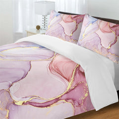 Nordic Simple Light Pink Single Double Duvet Cover Set Girl Abstract Art Pattern Bed Linen Twin Queen Quilt Cover Pillowcase