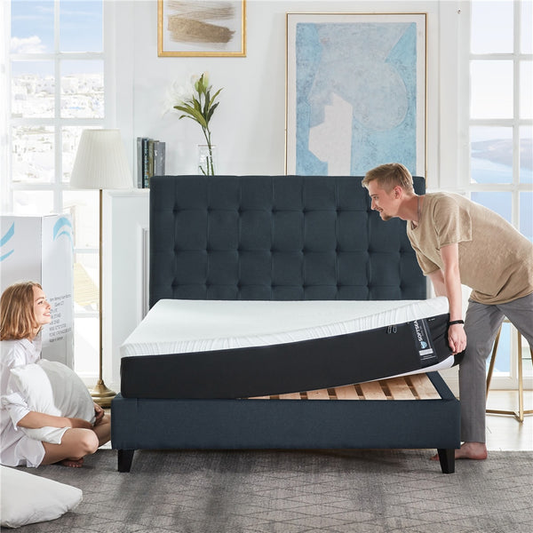 【TEXLORD】10 Inches Mattresses Gel Memory Foam Mattress Soft Three Tier Queen Size Bed Mat Comfortable Bedroom Furniture